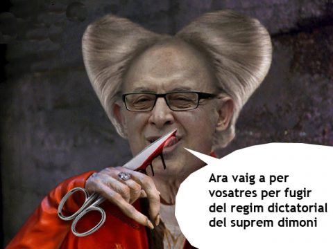 Fotomontage del ministre d'Economia, Montoro, com a Dracula