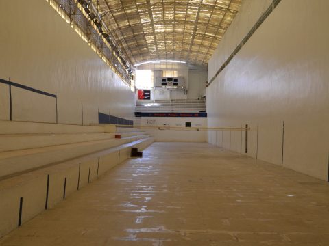 Interior del trinquet Pelayo, edifici historic de la Pilota valenciana