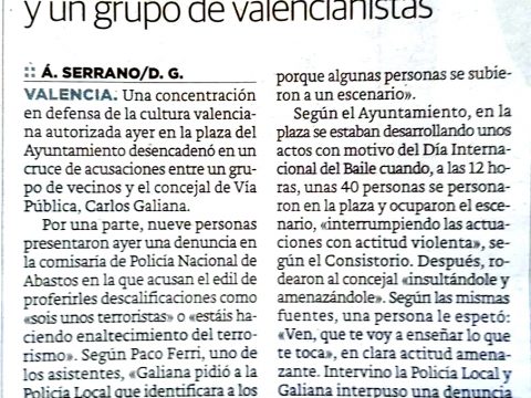 noticia de les denuncies de Galiana