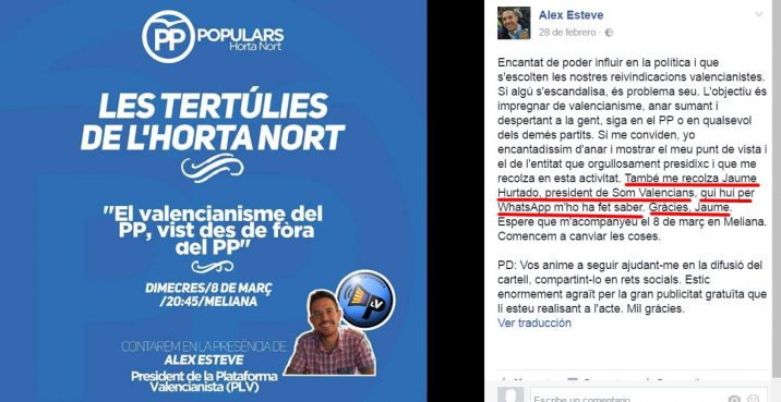 Alex Esteve en actes del PP