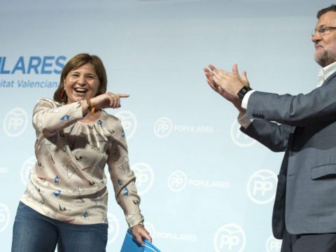 Rajoy en un acte del PP